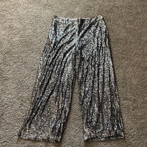 Sequin Wide Leg Pants